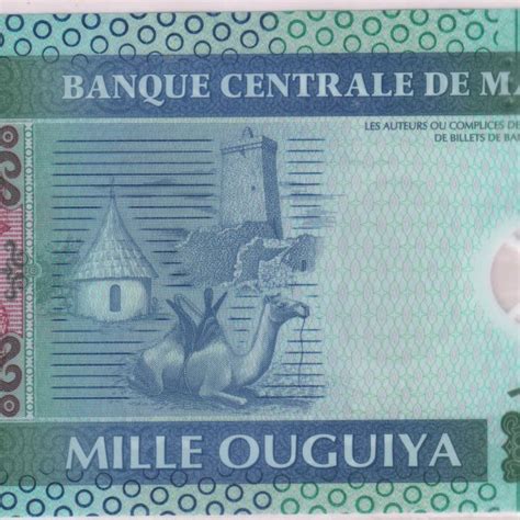 Mauritania 1000 Ouguiya Unc 2014 Polymer Currency Nite KB Coins