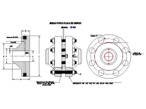 Orifice Plate Holder Flanges In AutoCAD CAD 204 94 KB Bibliocad