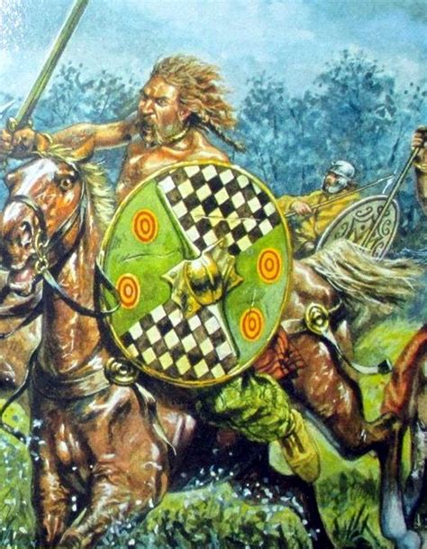 Gallic Cavalry Charging Into Battle Celtic Warriors Ancient Warfare