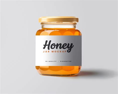 Honey Jar Mockup PSD - Pixcrafter