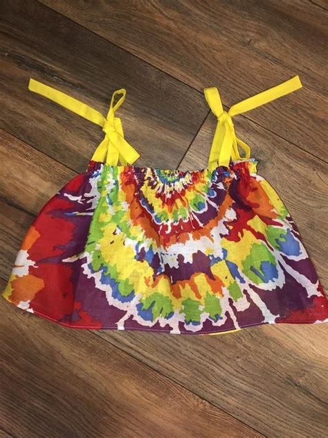 Hippie Tie Dye Crop Top For Toddler Girls Color Splash Top Etsy In