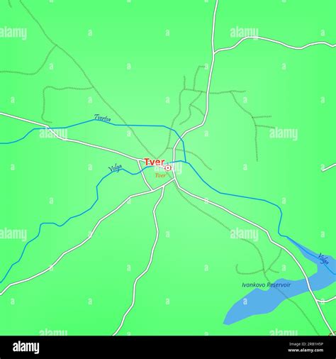 map  tver city  russia stock photo alamy