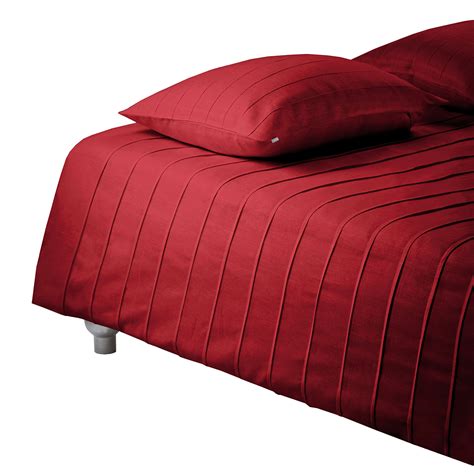 bed cover iris red zizi linen home textiles