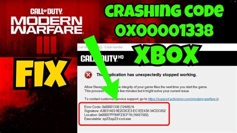 Fix Mw3 Crashing Error Code 0x00001338 On Xbox Youtube