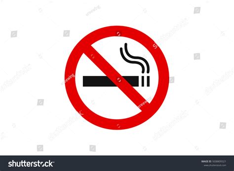 No Smoking Sign Red Circle Warning Stock Vector (Royalty Free ...