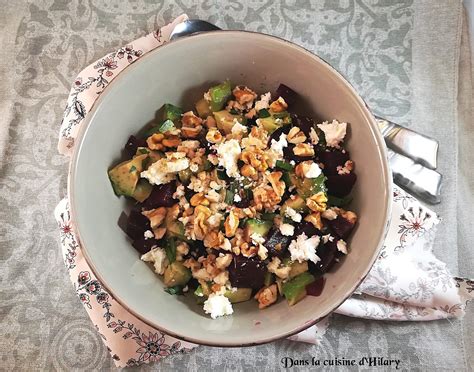 Dans La Cuisine D Hilary Salade De Betterave Avocat Feta Et Noix Et