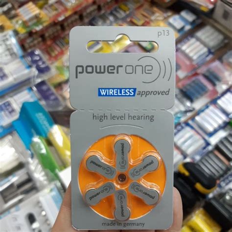 ถ่านเครื่องช่วยฟัง Powerone by Varta P13 เทียบเบอร์ A13, ZA13, PR48 1แพ ...