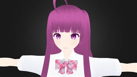 3d Anime Character Girl For Blender 30 Buy Royalty Free 3d Model By