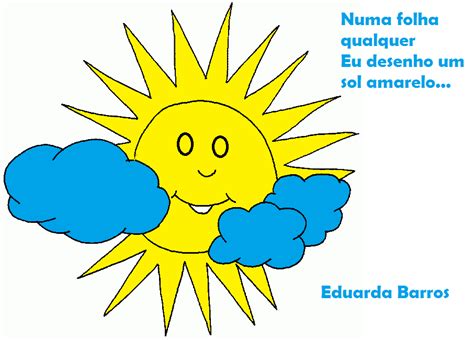 Numa Folha Qualquer Eu Desenho Um Sol Amarelo Ensino