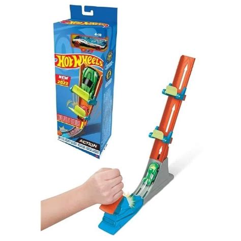 Pista B Sica Hot Wheels Lan Ador E Carrinho Set De Acrobacias Lan Amento Vertical Lets