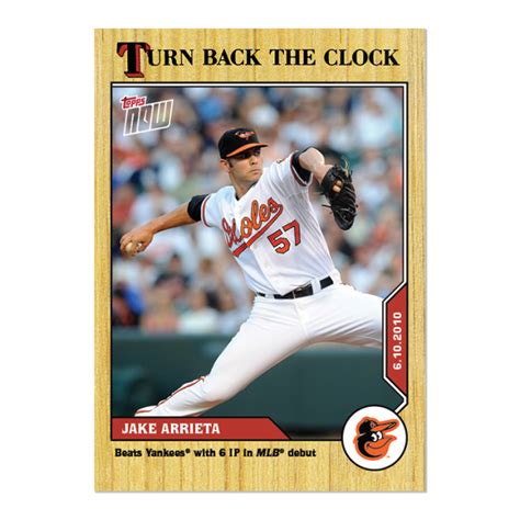 Jake Arrieta Mlb Topps Now Turn Back The Clock Card Print Run