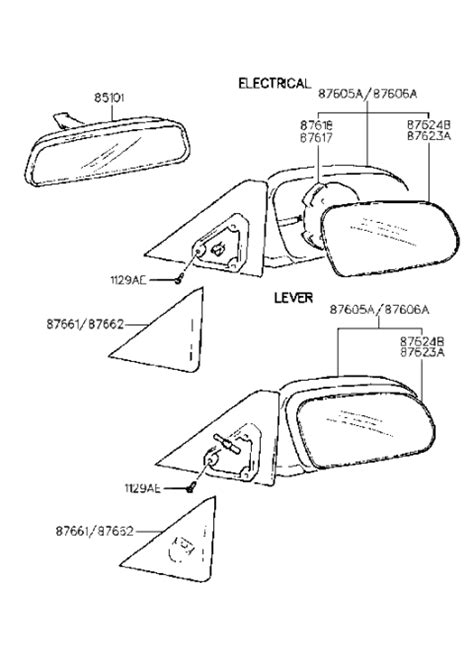 Genuine Hyundai Mirror Assembly Outside Rear View Rh