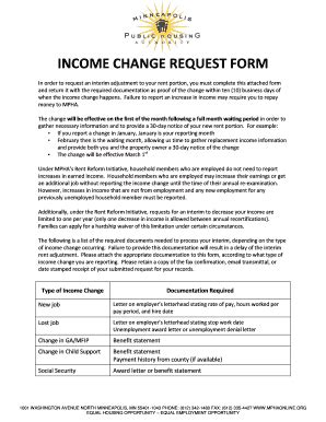 Fillable Online Mphaonline INCOME CHANGE REQUEST FORM Mphaonline Fax