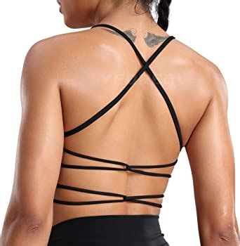 Yeoreo Heily Women S Backless Sports Bra Seamless Padded Strappy Criss