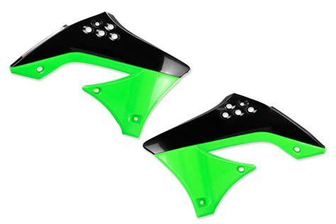 Polisport Black Green Radiator Shroud Set Kx F