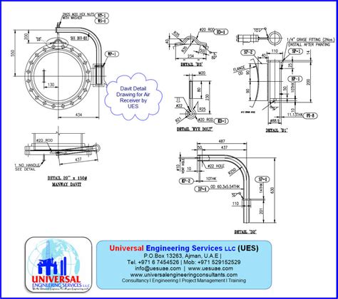 Davit Detail Drawing For Air Receiver