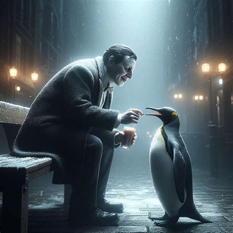 Character Penguin feeding a Penguin : r/ChatGPT