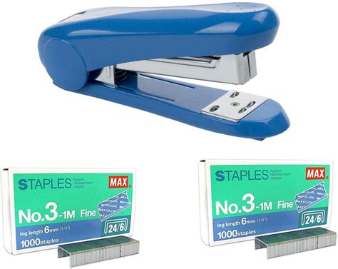 Max Stapler HD 50 With 2 Boxes Max Staples No 3 1M Up To 30 Sheets Of