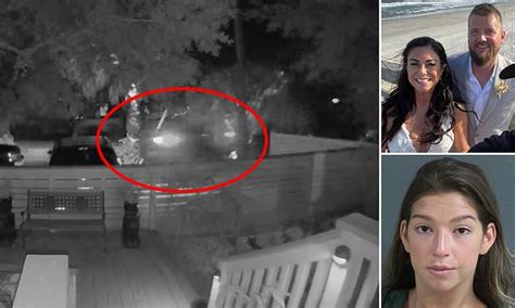 Never Before Seen Surveillance Footage Shows Golf Cart Carrying Newlyweds Followed By Drunk