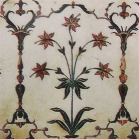 Pietra Dura- Taj Mahal Intarsien 1 | Flower pattern drawing, Bead ...