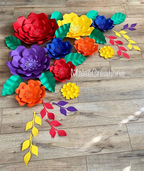 Fiesta Paper Flowersmexican Decorfiesta Etsy