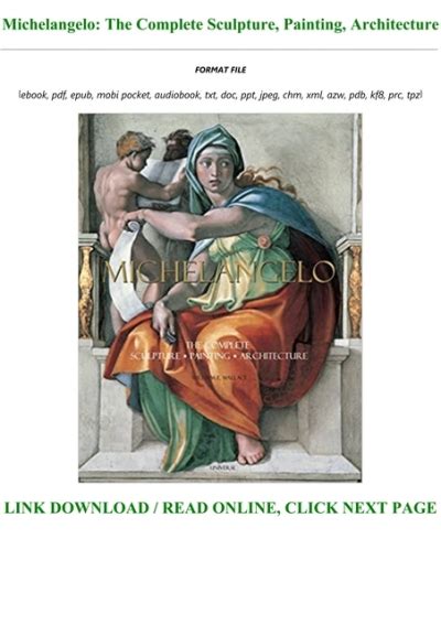 Ebook Michelangelo The Complete Sculpture Painting Architecture