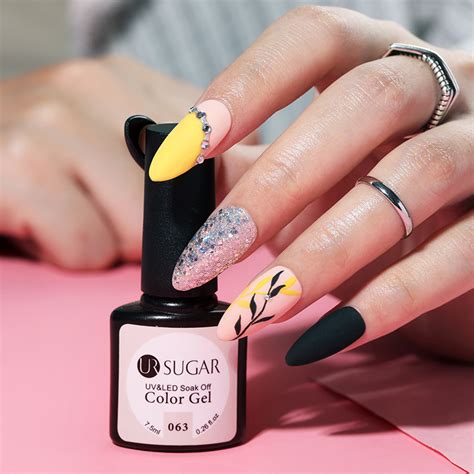 Ur Sugar Nude Nail Gel Polish Set Pcs Glitter Color Base Top Coat Gold Silver Uv Varnish Nail