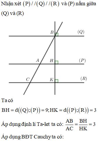 Trong không gian với hệ tọa độ Oxyz cho ba mặt phẳng