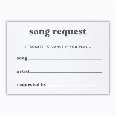 Song Request Cards | InvitationWorks