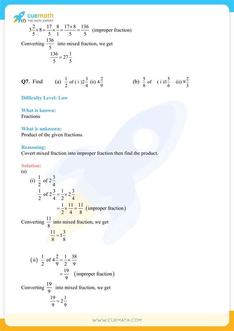 Ncert Solutions Class 7 Maths Chapter 2 Fractions And Decimals