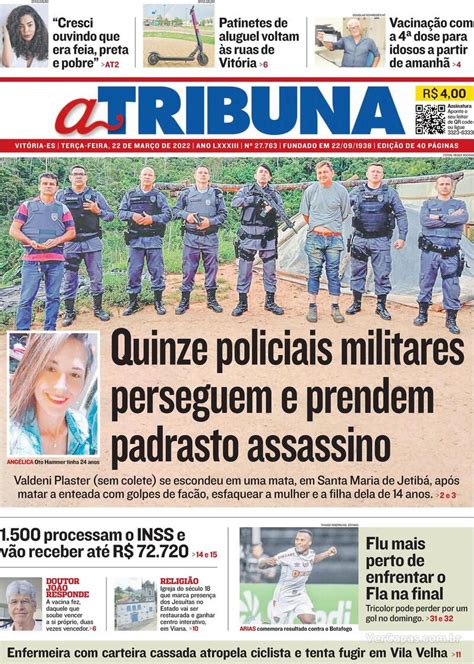 Capa A Tribuna Edição Terça 22 de Março de 2022