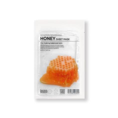 Тканевые маски для лица TENZERO SOLUTION NOURISHING HONEY SHEET MASK ...