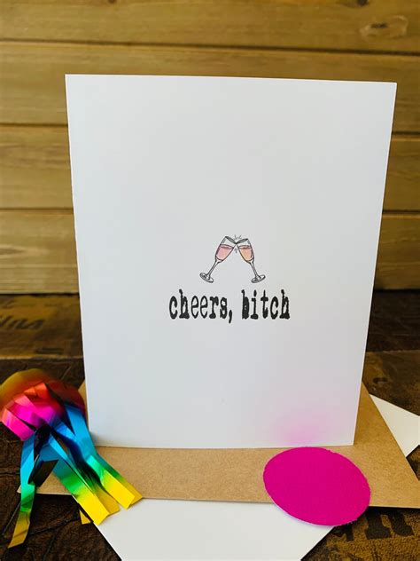 Bitch Birthday Cards Greeting Cards Funny Birthday Cards Etsyde