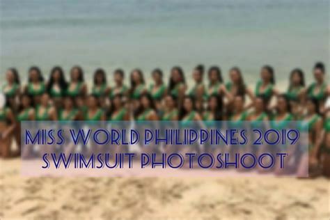 Miss World Philippines 2019 Candidates Pose for Swimsuit Photoshoot