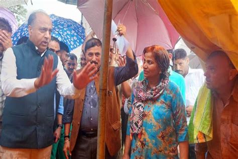 Himachal Cm Visits Relief Camp For Flood Hit Families In Chamba Dist