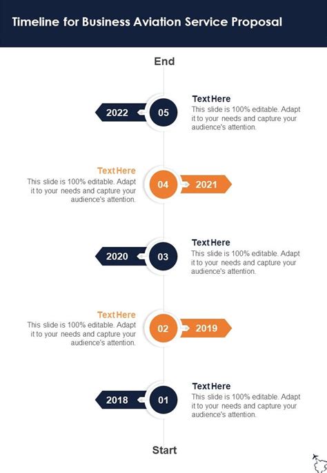 Timeline For Business Aviation Service Proposal One Pager Sample