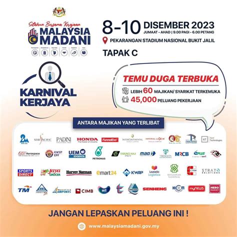 Program Setahun Bersama Kerajaan Madani Jadual And Acara