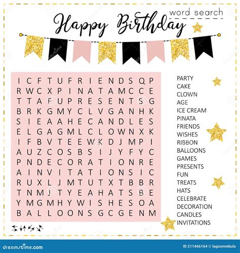 Birthday Word Search Printable Free Printable Templates