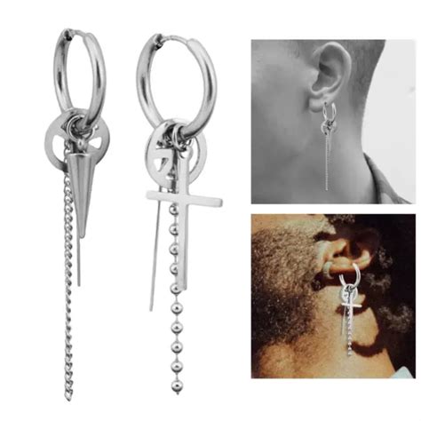 Punk Long Gland Boucles D Oreilles Hypoallerg Niques En Acier