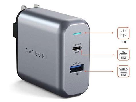 Satechi 30w Dual Port Usb Wall Charger With Usb C Pd Gadgetsin