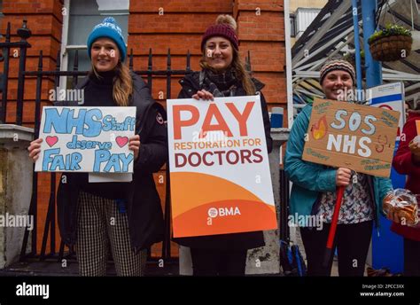 London Uk 13th March 2023 Bma British Medical Association Picket