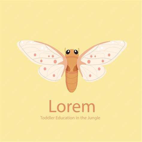 Premium Vector Cute Cicada Logo Design