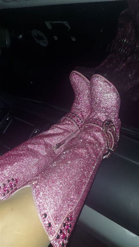 Pink Sparkly Cowboy Boots Pink Cowgirl Boots Sparkly Fashion Sparkly Outfits