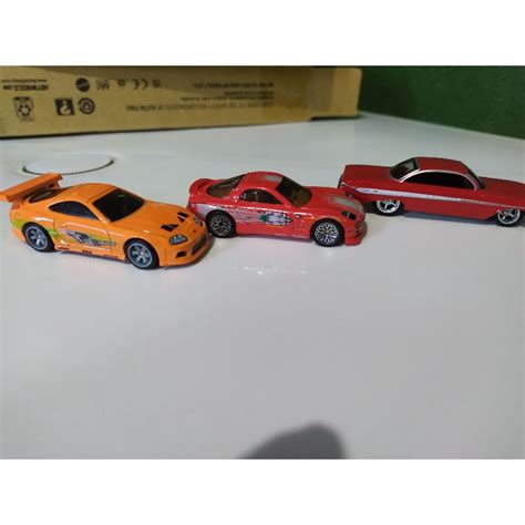 Velozes E Furiosos Hot Wheels Premium Toyota Supra Mazda Rx Impala Shopee Brasil