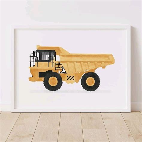 Quadro Decorativo Construção Trator Infantil Elo7