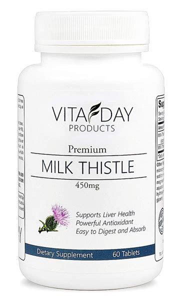 Milk Thistle Extract Supplement Liver Support And Liver Cleanse Vita