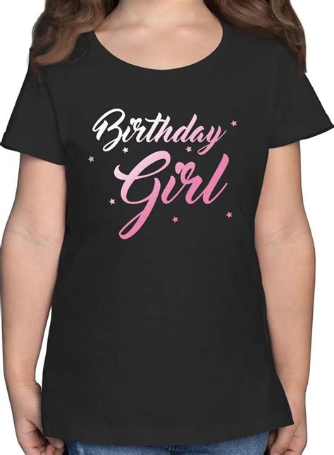 Shirtracer T Shirt Birthday Girl Geburtstag Geschenk Kinder Mädchen