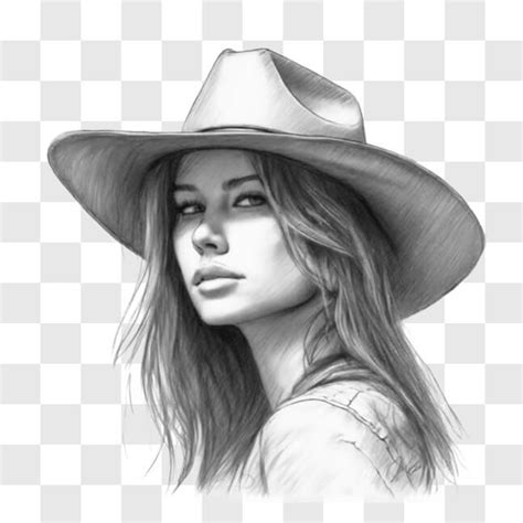 Descarga Dibujo a lápiz de una mujer atractiva en blanco y negro