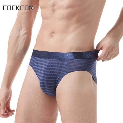 Men Underwear New Cockcon Sexy Seemless Ice Silk Bikini Briefs Male