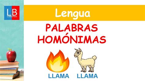 Palabras HomÓnimas Para Niños 👩‍🏫 Primaria Youtube